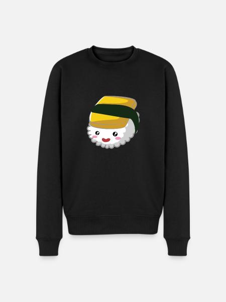 sushi6Zeichenflaeche 1 - Männer Premium Bio Pullover - Schwarz