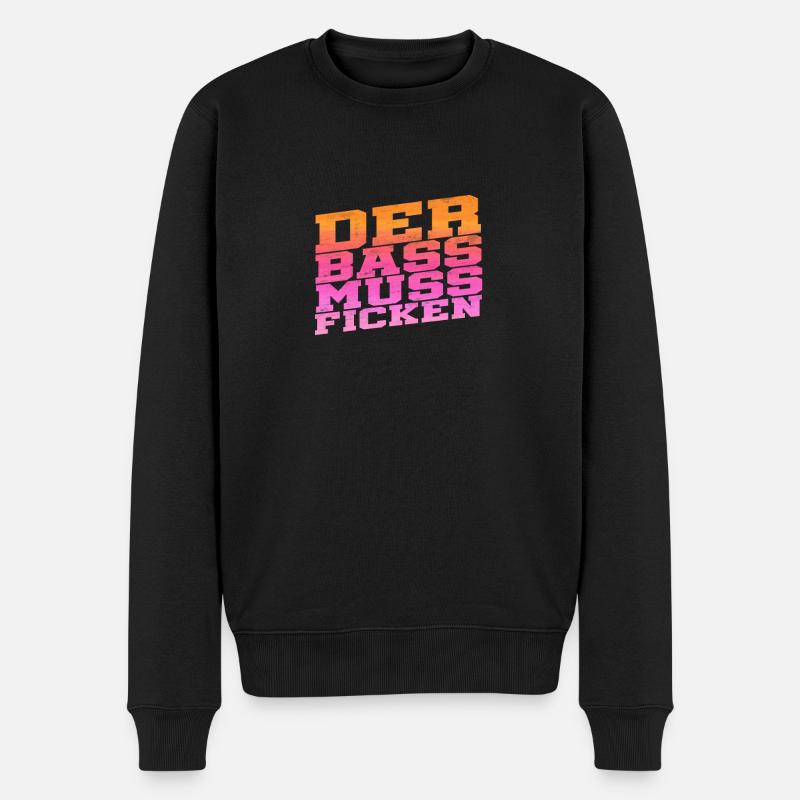 La basse doit baiser - Pull Premium bio Homme - noir