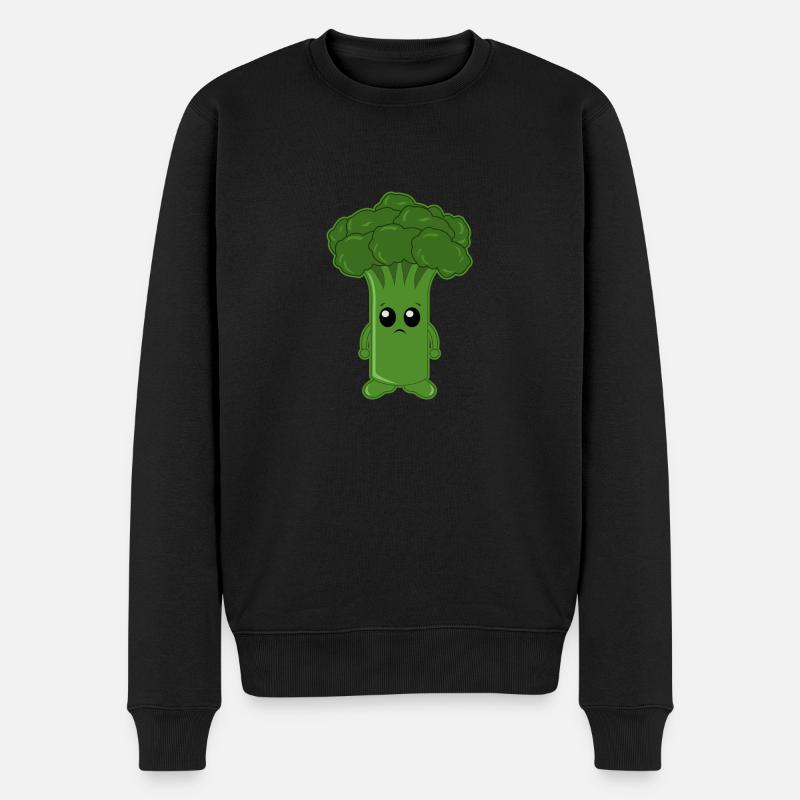 Sad Brocolli - Männer Premium Bio Pullover - Schwarz