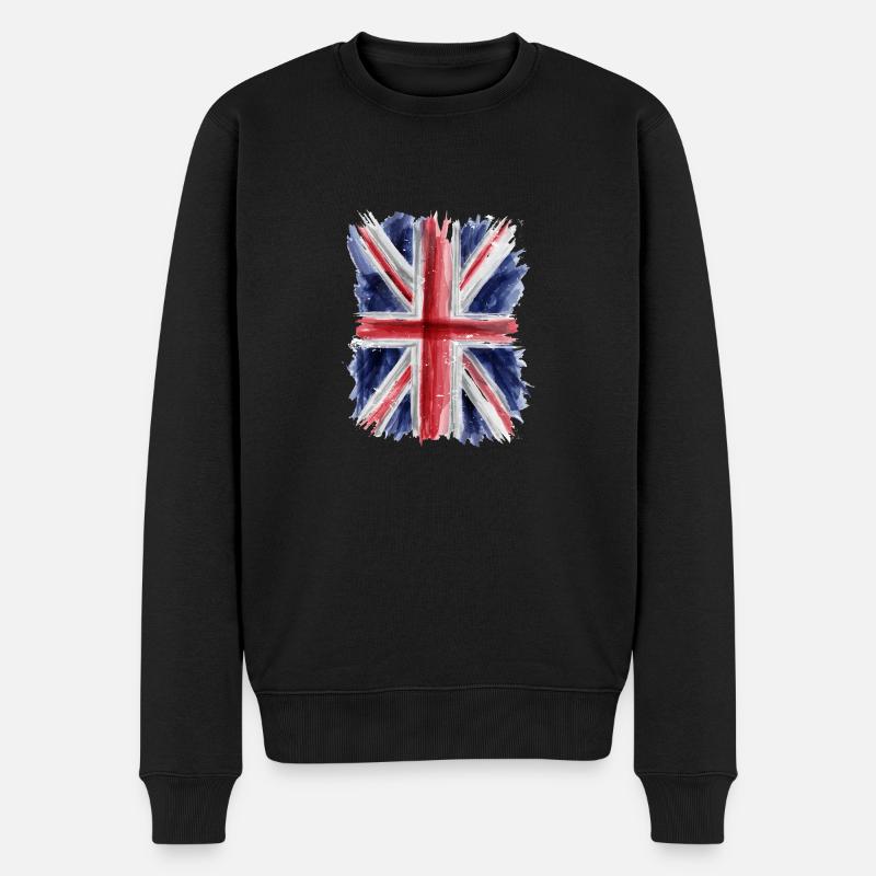 Drapeau britannique - Pull Premium bio Homme - noir