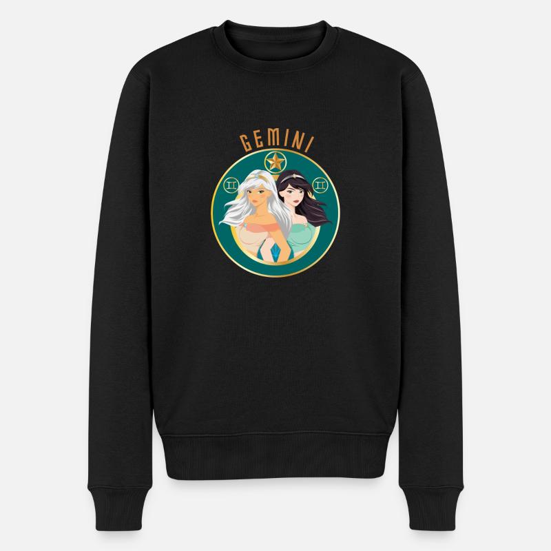 Zodiaque - Horoscope - Gémeaux - Cadeaux - Pull Premium bio Homme - noir
