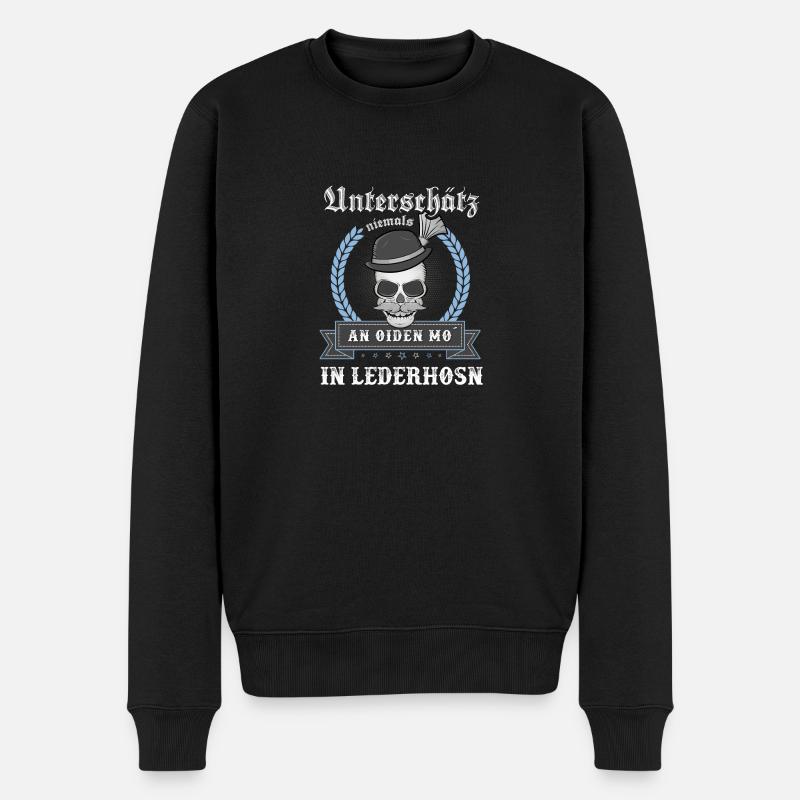 Bayern Bayrisch lustig Heimat Geschenk Geburtstag - Männer Premium Bio Pullover - Schwarz