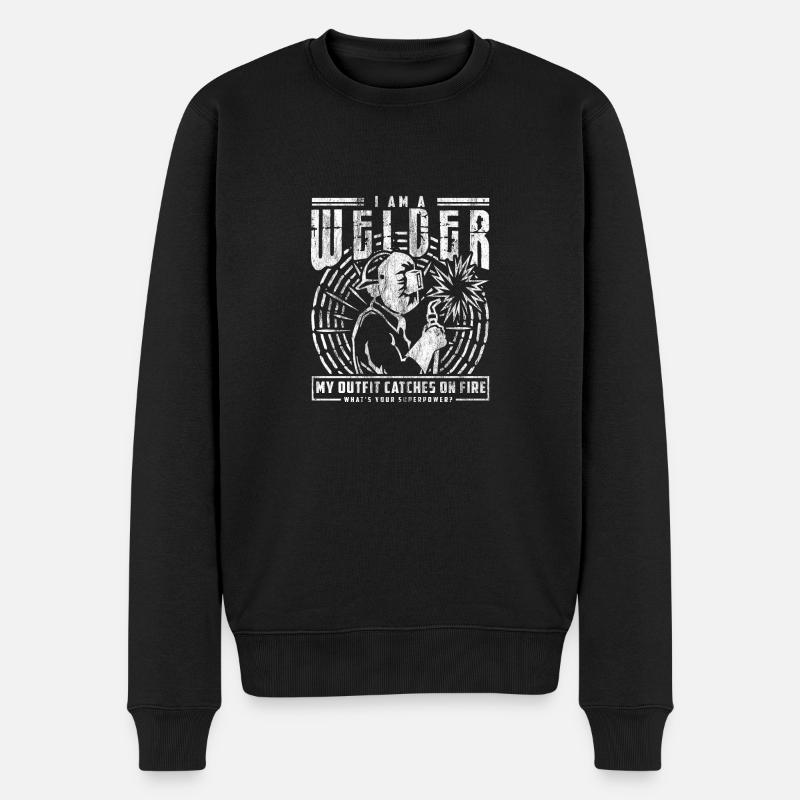 Soudeur chemise soudeur tshirt soudage - Pull Premium bio Homme - noir