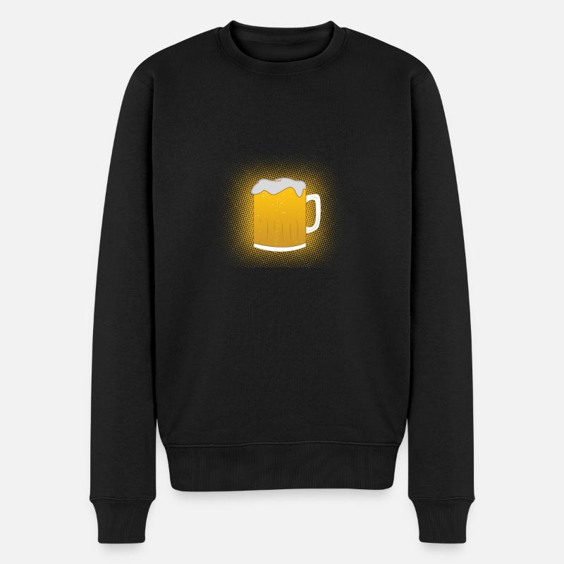 Bierkrug Bier - Männer Premium Bio Pullover - Schwarz