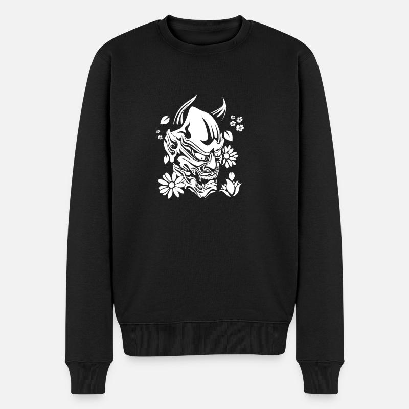 Devil with flowers knows - Men's Premium Organic Jumper - black