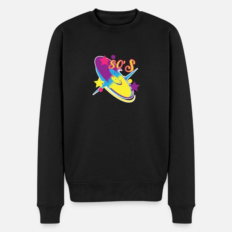 80's disc - Men's Premium Organic Jumper - black