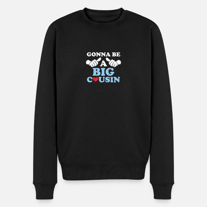 Großer Cousin - Männer Premium Bio Pullover - Schwarz