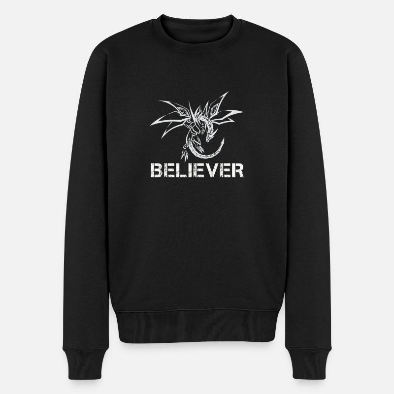 Dragon dragon croyant - Pull Premium bio Homme - noir
