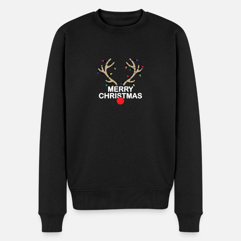 Weihnachten - Männer Premium Bio Pullover - Schwarz