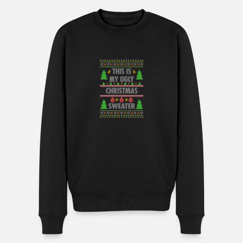 Christmas - Männer Premium Bio Pullover - Schwarz