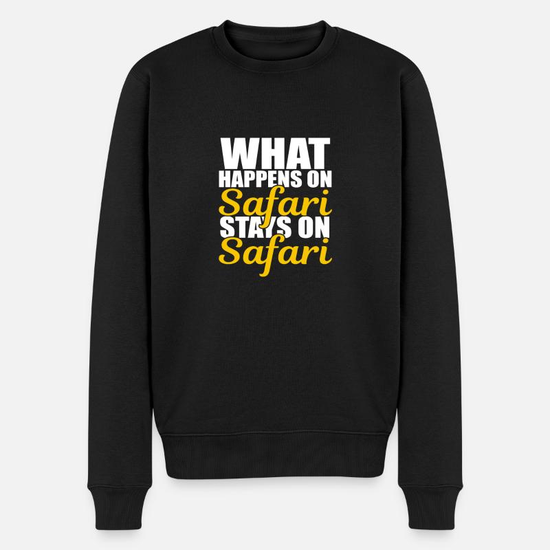 Safari Safari - Männer Premium Bio Pullover - Schwarz