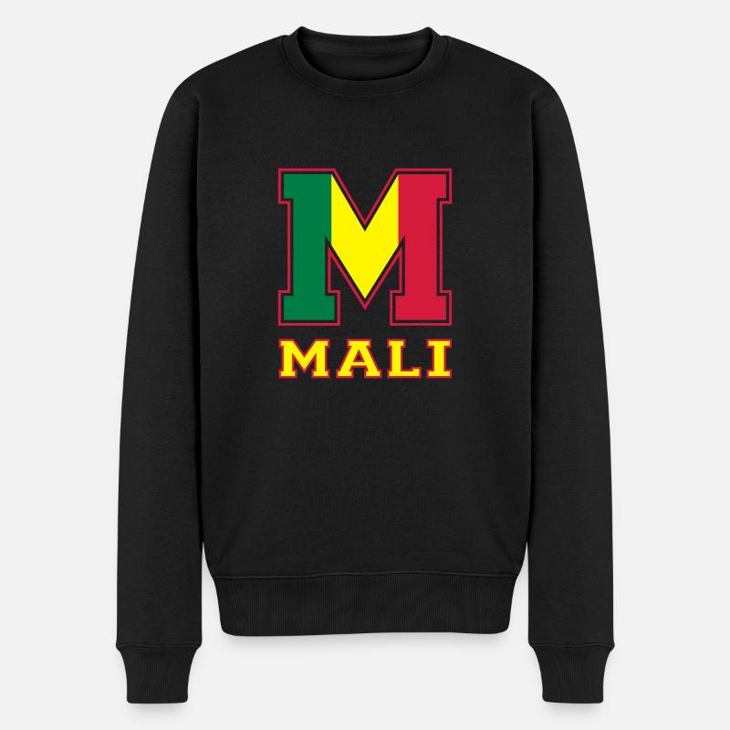 Athletisch Mali - Männer Premium Bio Pullover - Schwarz