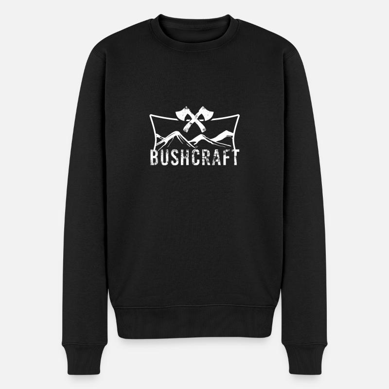 Survival Bushcrafter Bushcraft Wildnis Geschenk - Männer Premium Bio Pullover - Schwarz