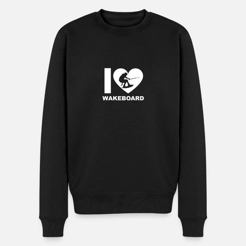 Wasserschi Wakeboard - Männer Premium Bio Pullover - Schwarz