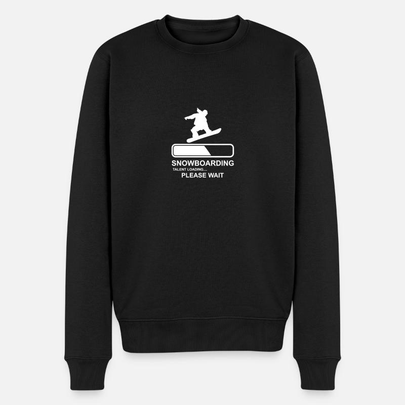 Snowboarder - Männer Premium Bio Pullover - Schwarz