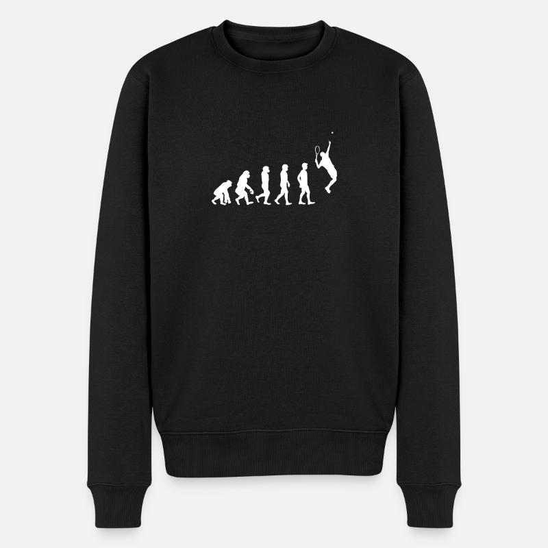 TENNIS Evolution - Männer Premium Bio Pullover - Schwarz