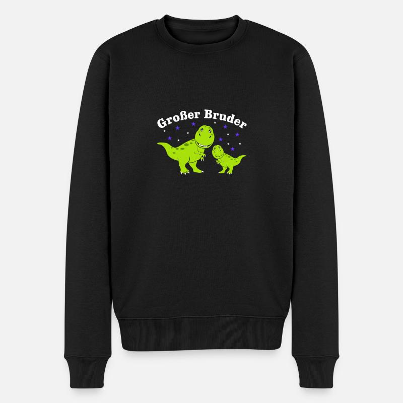 Bald Großer Bruder Ich Bin Großer Bruder - Männer Premium Bio Pullover - Schwarz