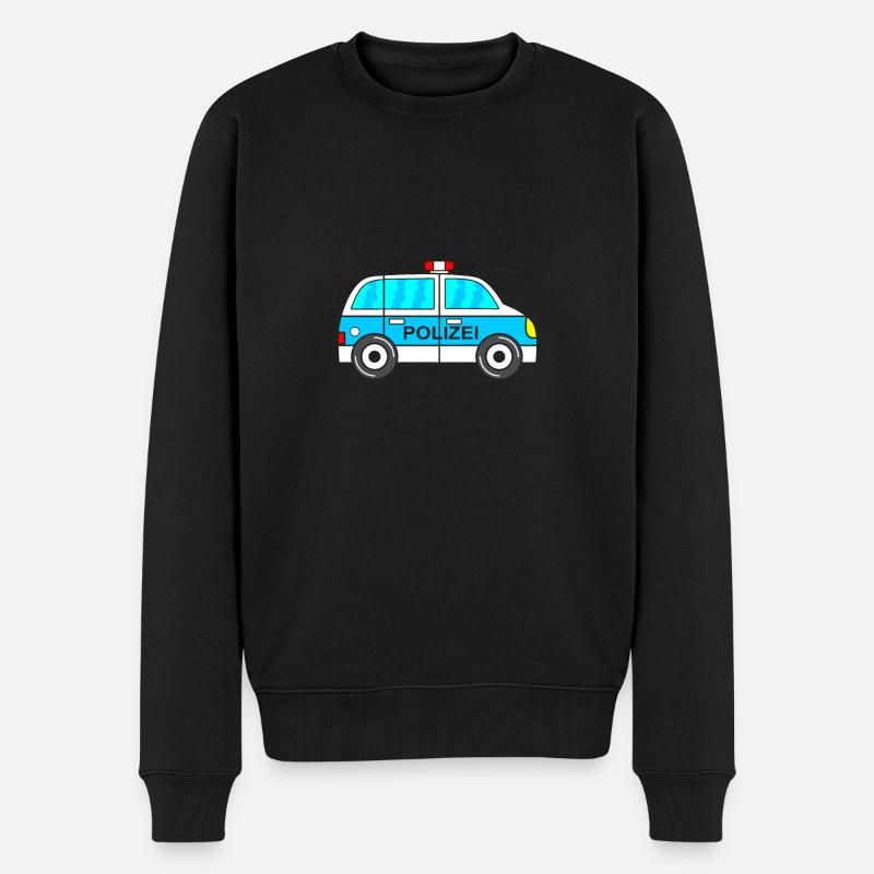Polizeiauto Kinder Jungen Polizei - Männer Premium Bio Pullover - Schwarz