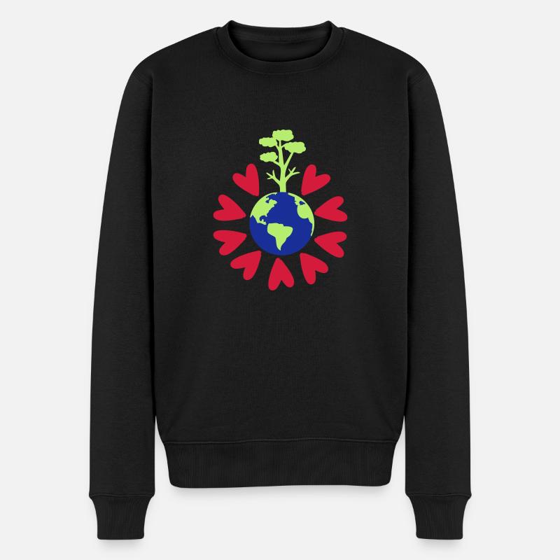 Aimez notre planète Terre - Pull Premium bio Homme - noir