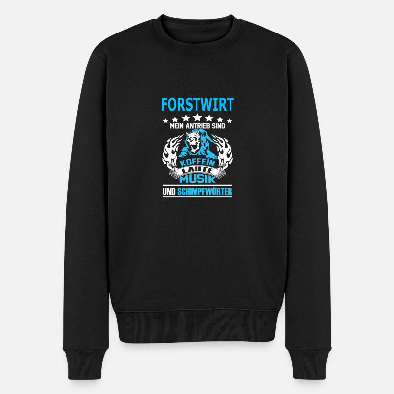 forstwirt - Männer Premium Bio Pullover - Schwarz