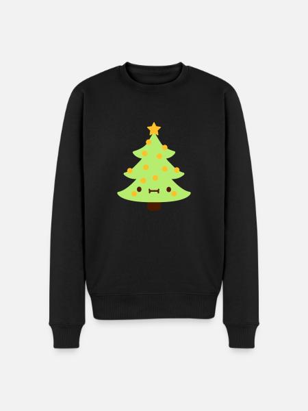 Arbre de Noël avec visage - Pull Premium bio Homme - noir