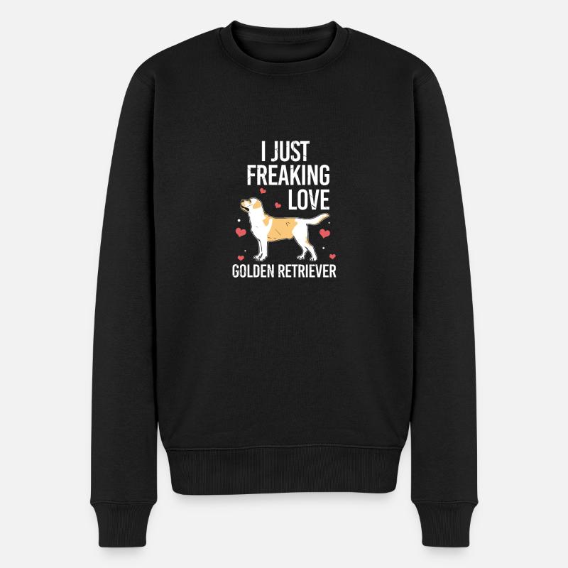 golden retriever - Pull Premium bio Homme - noir