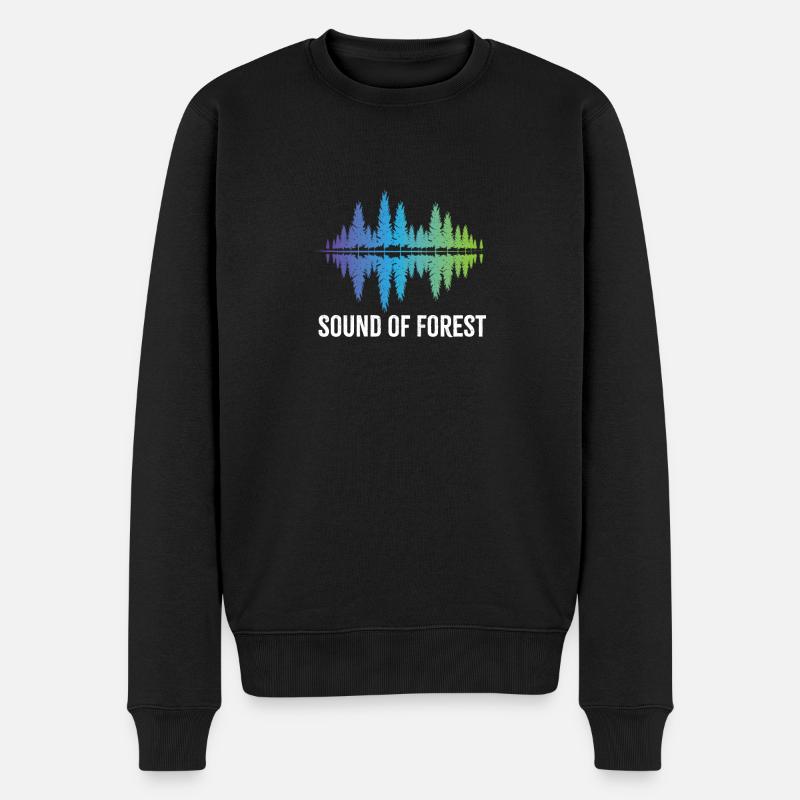Son design nature de la forêt - Pull Premium bio Homme - noir