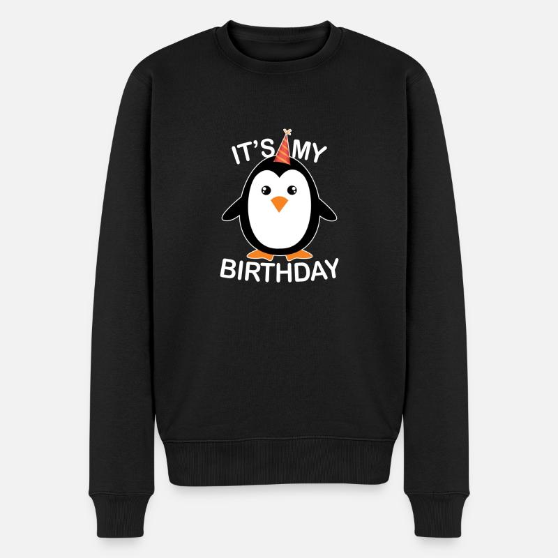 Its My Birthday Penguin - Pull Premium bio Homme - noir