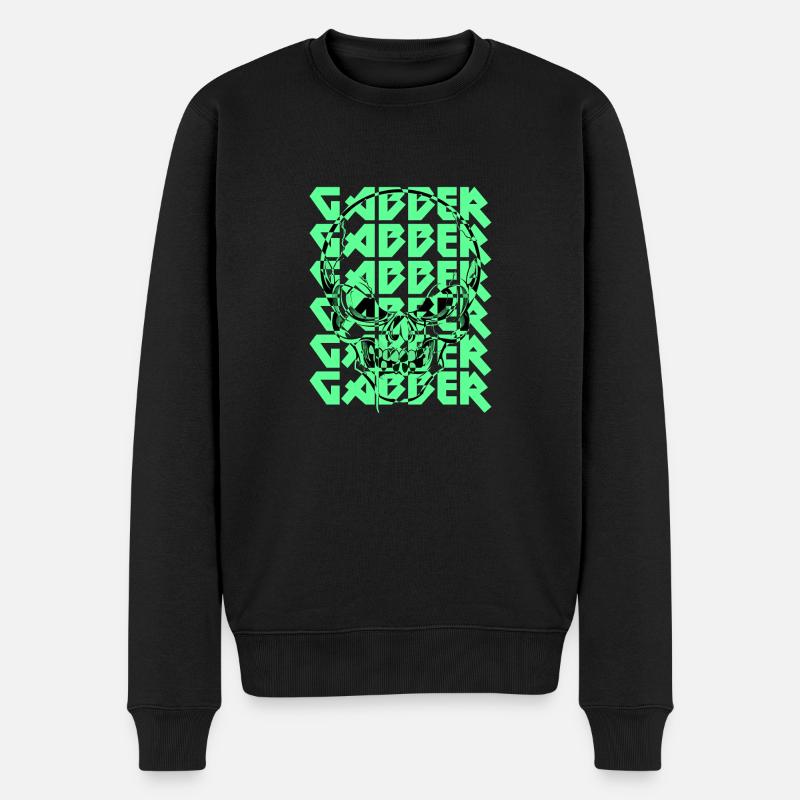 Gabber Gabba Hard-Tekk Schranz Techno Rave Raver - Männer Premium Bio Pullover - Schwarz