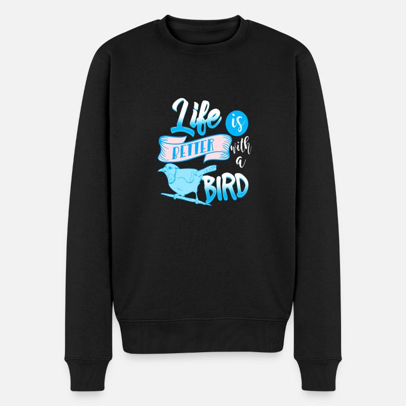 L'oiseau - Pull Premium bio Homme - noir