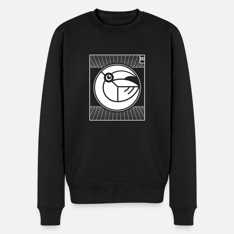Tukan (Vogel) - Männer Premium Bio Pullover - Schwarz