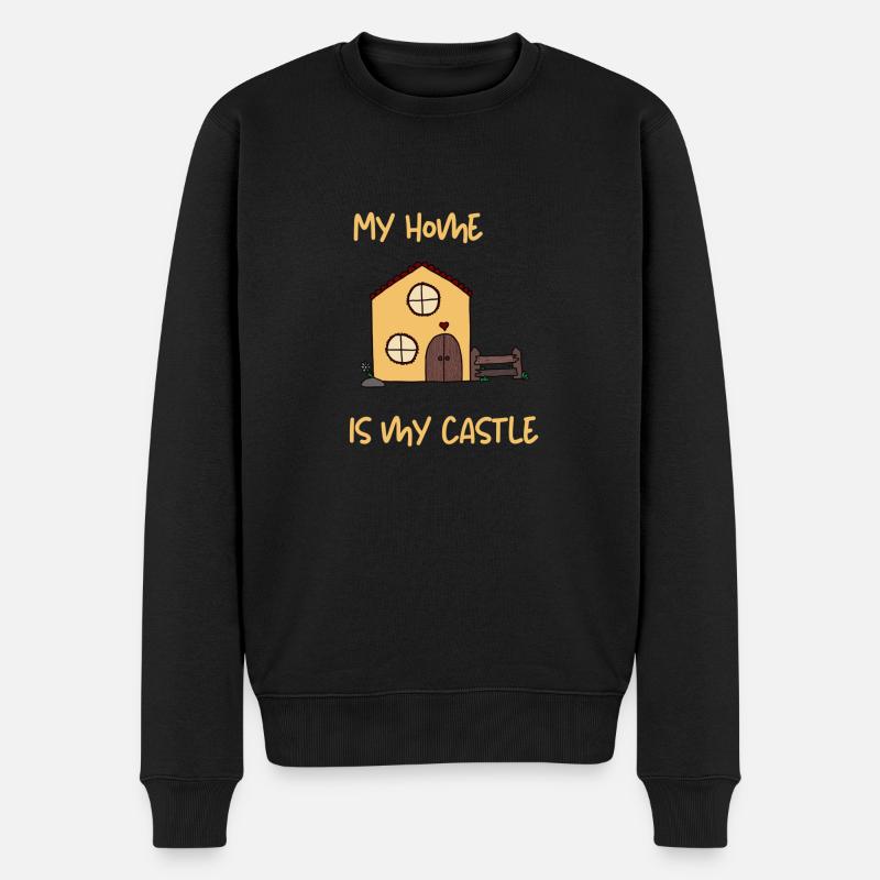 Ma maison est mon château - Pull Premium bio Homme - noir