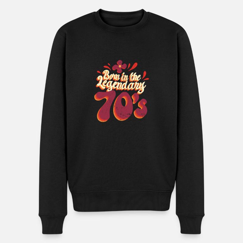 Né dans les années 70 légendaires Né dans les années 70 - Pull Premium bio Homme - noir