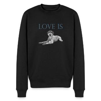 Love Is German Wirehaired Pointer Dog Saint Valentin - Pull Premium bio Homme - noir - Devant - Nico (187cm)