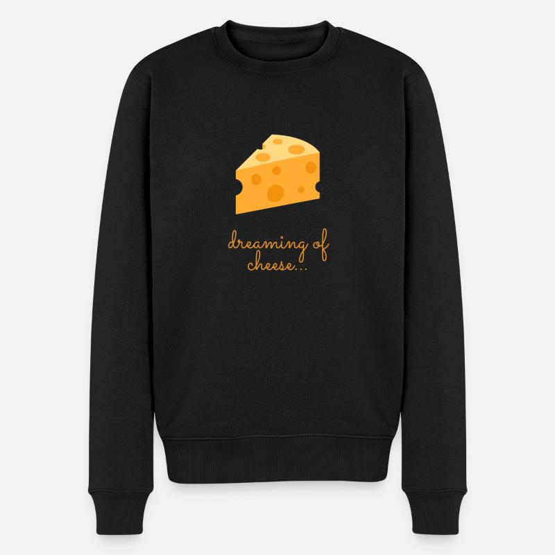Amateur de fromage - Rêver de fromage - Pull Premium bio Homme - noir