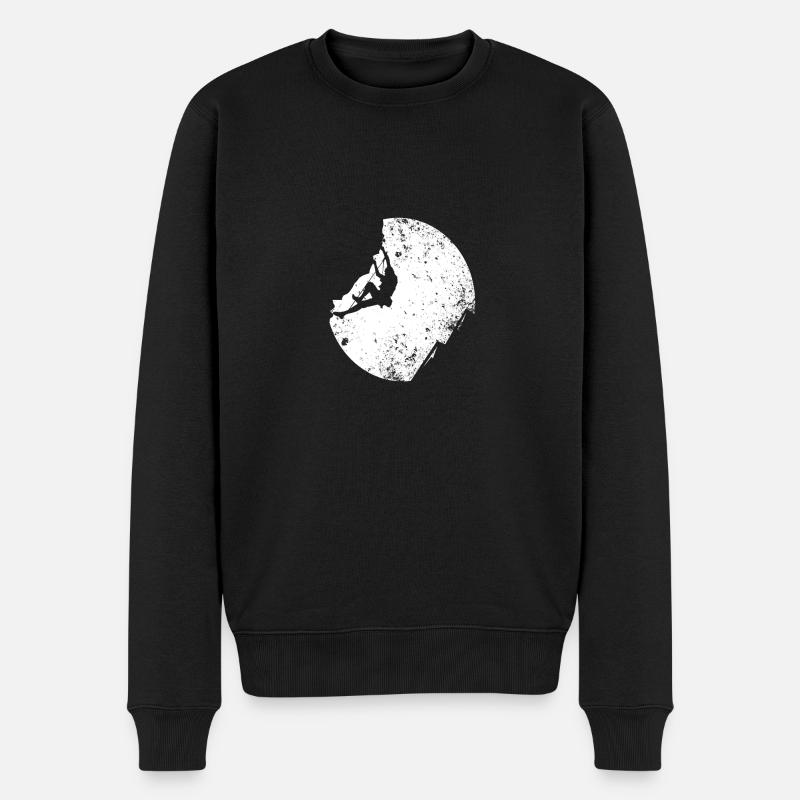 Klettern - Männer Premium Bio Pullover - Schwarz