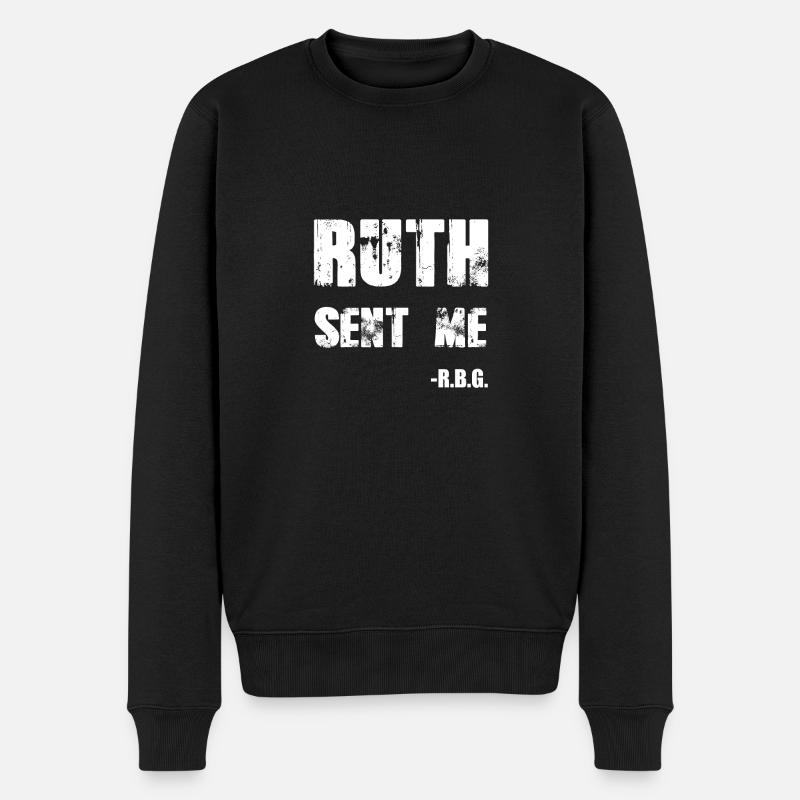 RBG Ruth hat mich geschickt - Männer Premium Bio Pullover - Schwarz