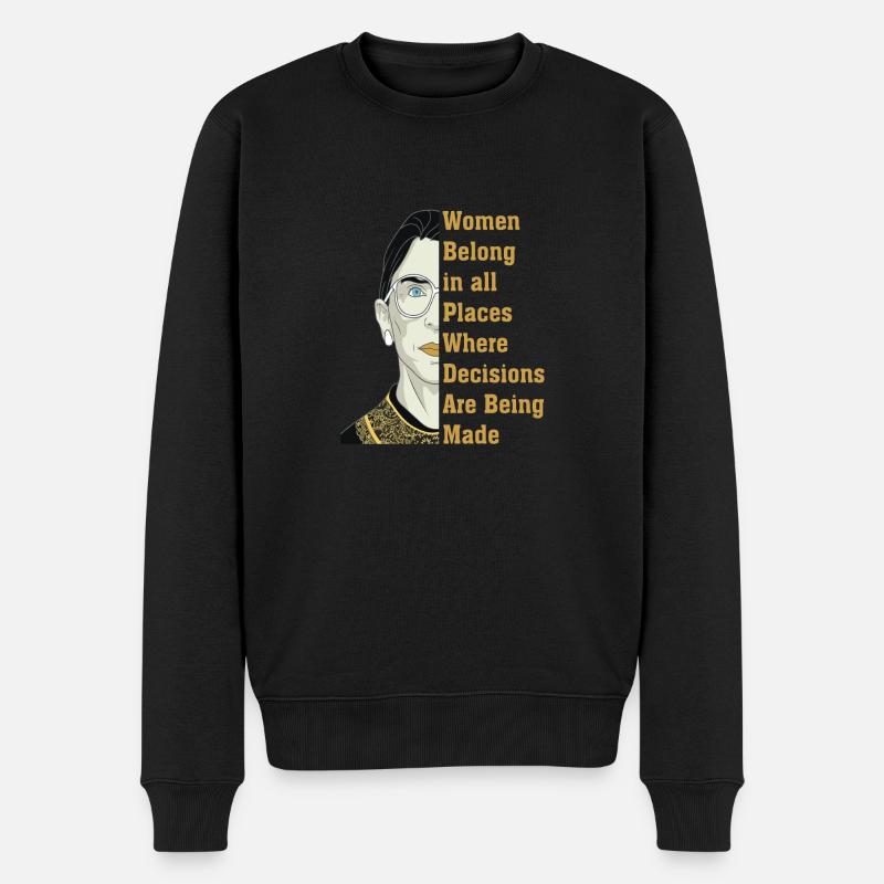 Ruth Bader Ginsburg Feminismus inspirierende Zitat - Männer Premium Bio Pullover - Schwarz