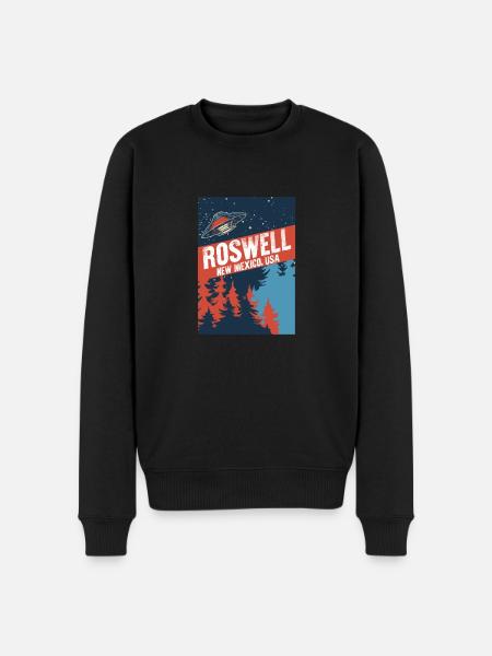 Roswell New Mexico USA Théories du complot Fun Gif - Pull Premium bio Homme - noir
