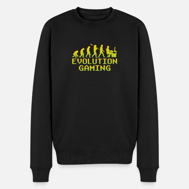 Gaming Geschenk Gaming Evolution - Männer Premium Bio Pullover - Schwarz