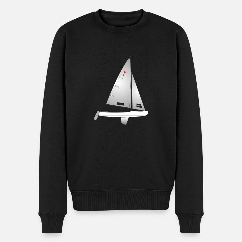 Pirat Riss - Männer Premium Bio Pullover - Schwarz