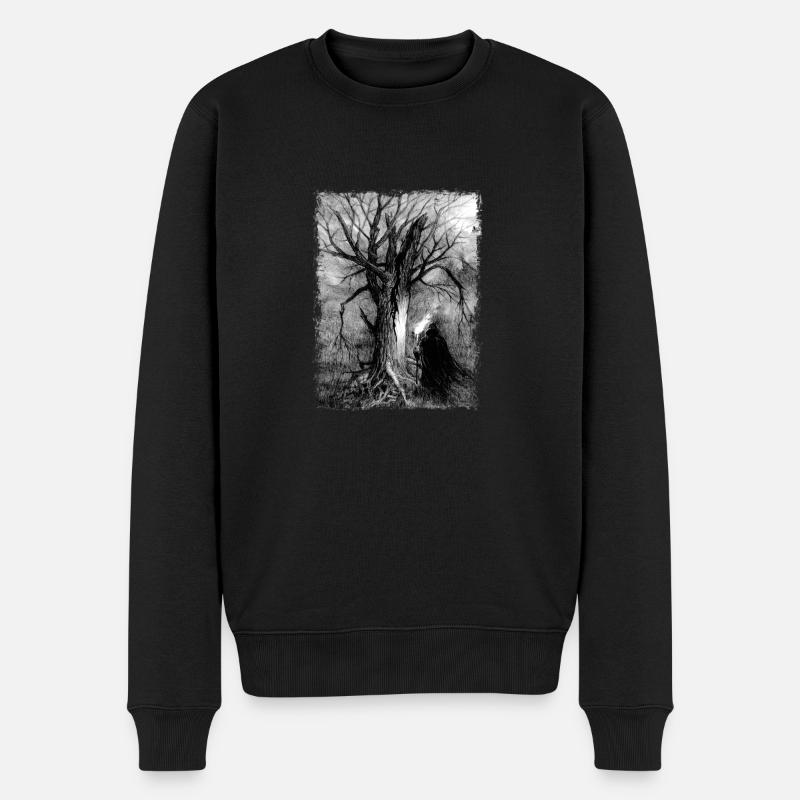 FANTAISIE (ARBRE) - Pull Premium bio Homme - noir