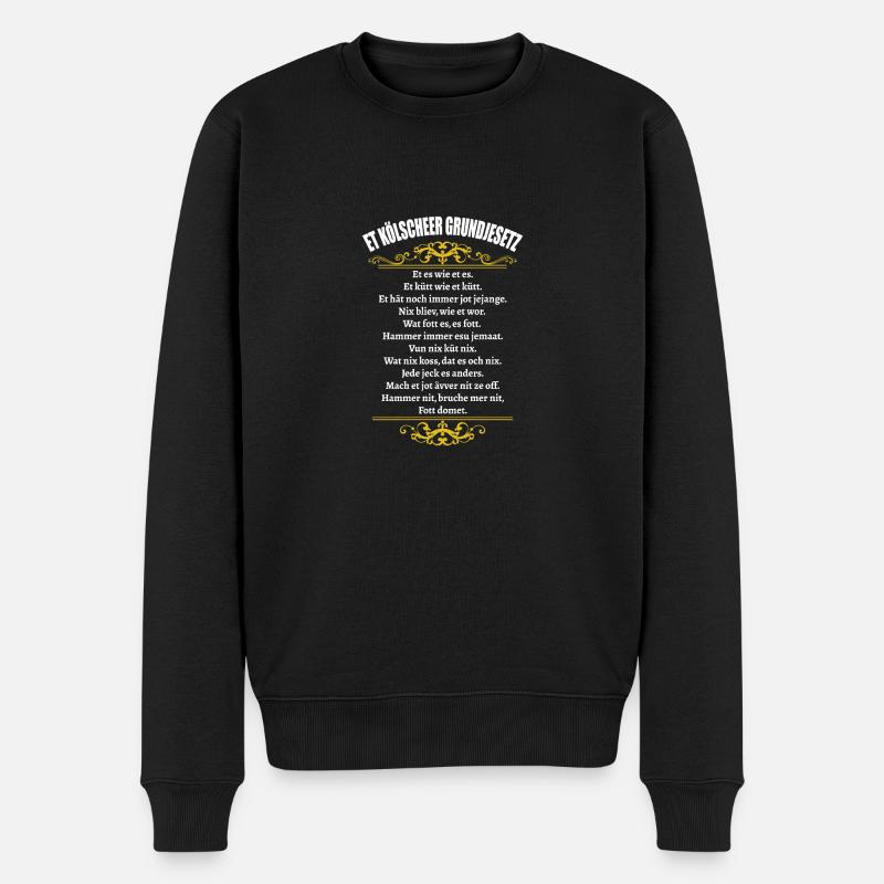 Kölner Grundgesetz bytheManzanita´s - Männer Premium Bio Pullover - Schwarz