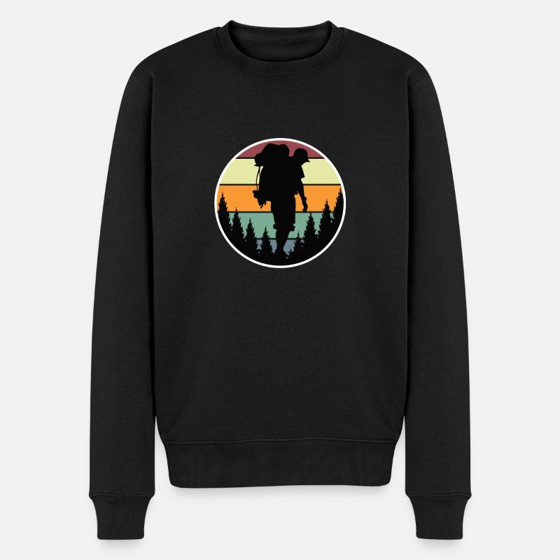 Hiking - Männer Premium Bio Pullover - Schwarz