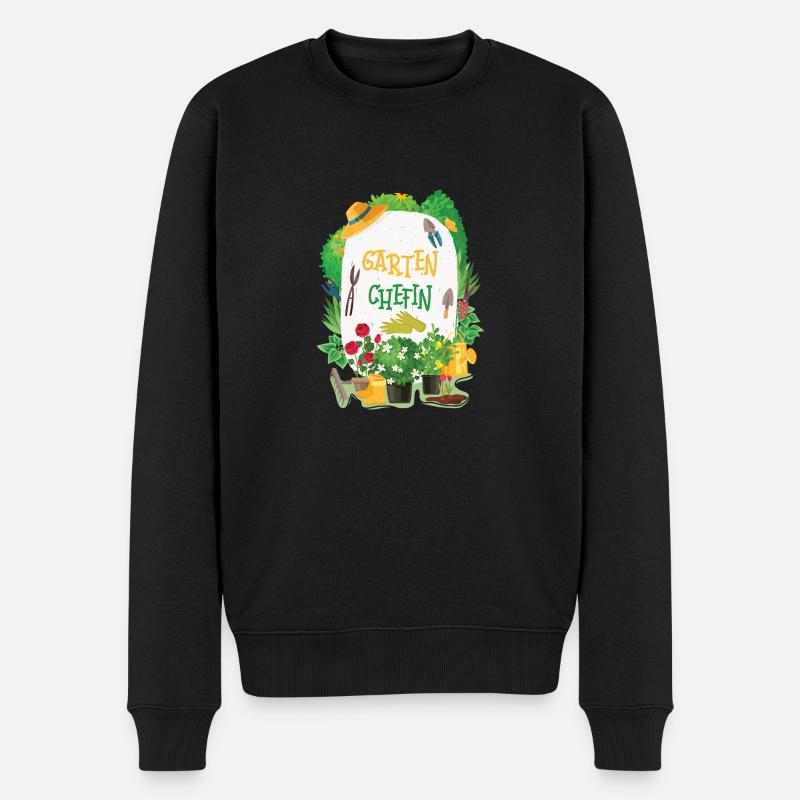 JARDIN CHEF - Pull Premium bio Homme - noir