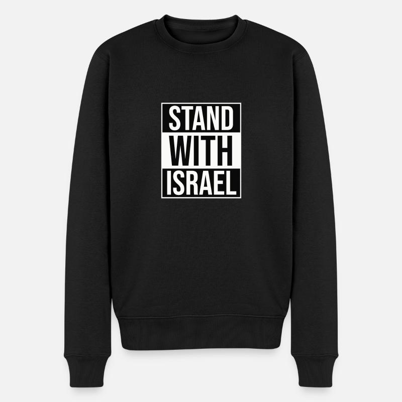 #standwithisrael / Solidarité avec Israël - Pull Premium bio Homme - noir
