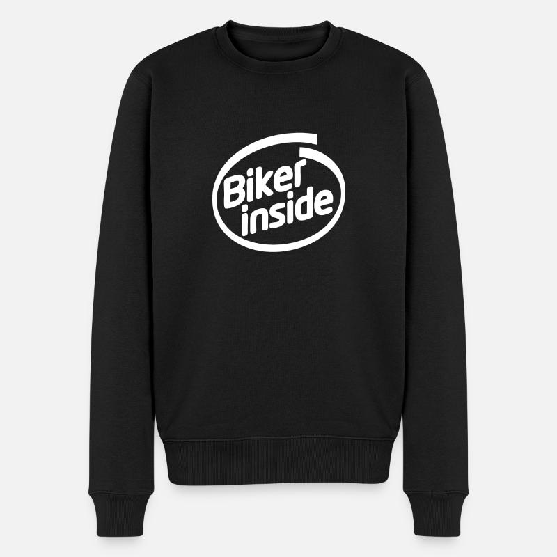 BIKER INSIDE - Pull Premium bio Homme - noir