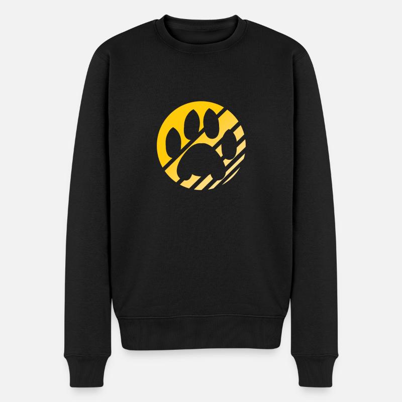 Pfote - Männer Premium Bio Pullover - Schwarz