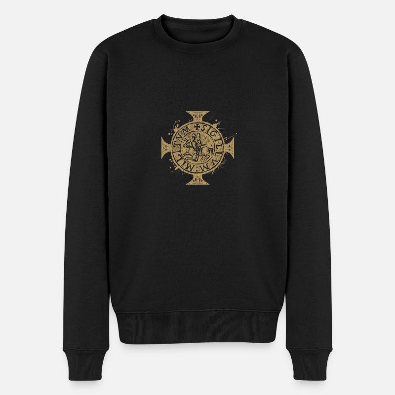 Ritter Temaplar Geschenk - Männer Premium Bio Pullover - Schwarz