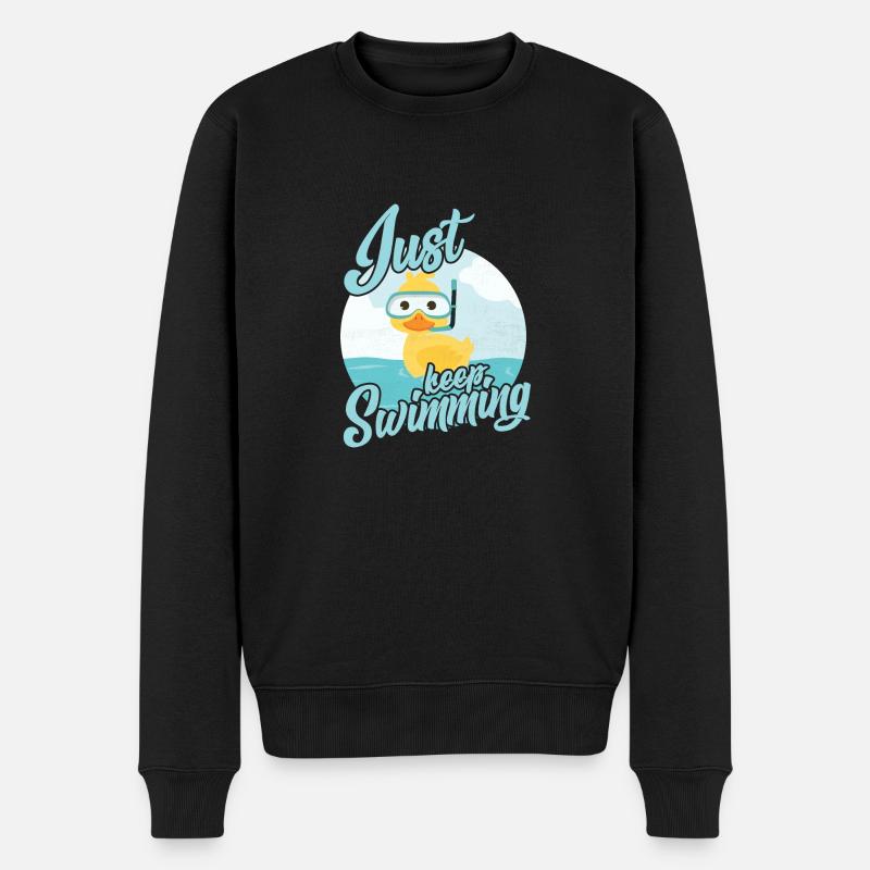 Petit canard, continue la nage - Pull Premium bio Homme - noir